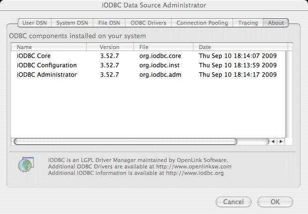 iodbc driver manager for mac os x openoffice